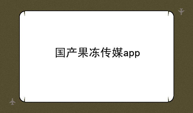 国产果冻传媒app