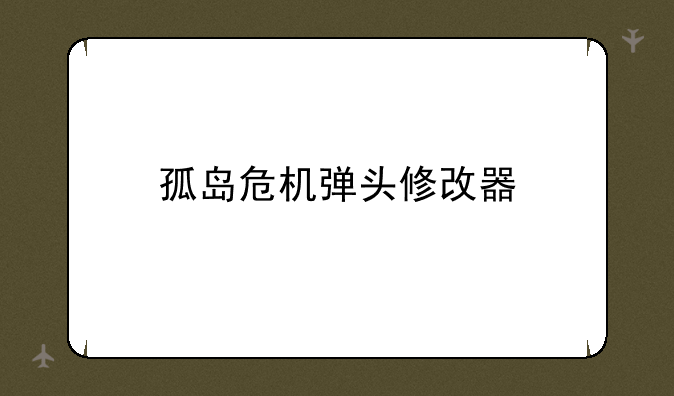 孤岛危机弹头修改器