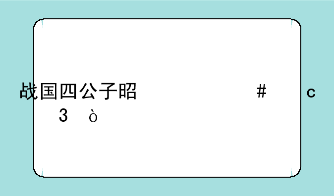 战国四公子是什么官职？