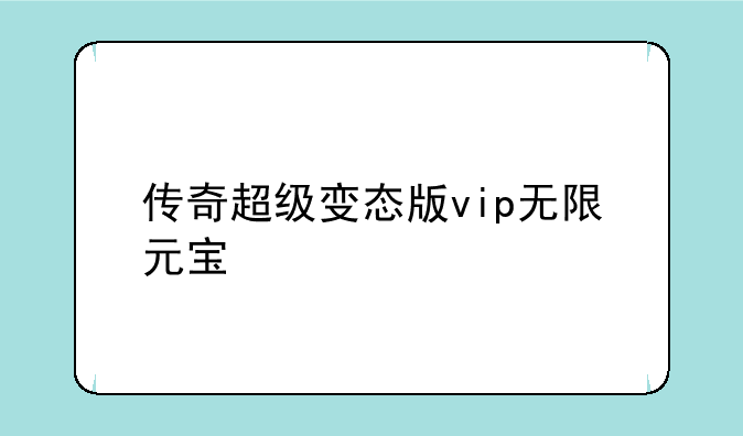 传奇超级变态版vip无限元宝