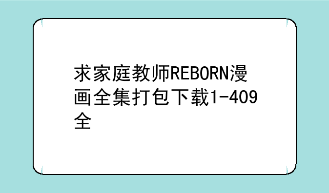 求家庭教师REBORN漫画全集打包下载1-409全