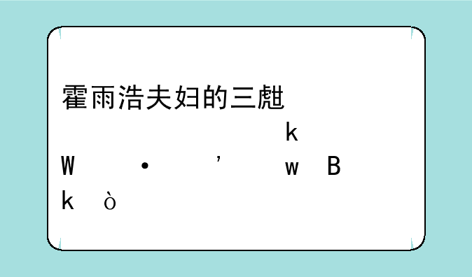霍雨浩夫妇的三生武魂设定为何遭粉丝否定？