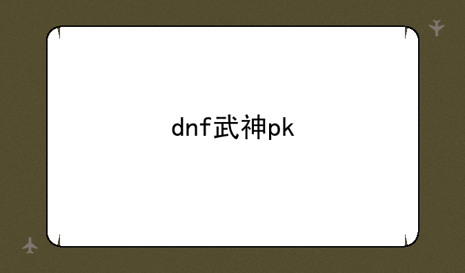 dnf武神pk